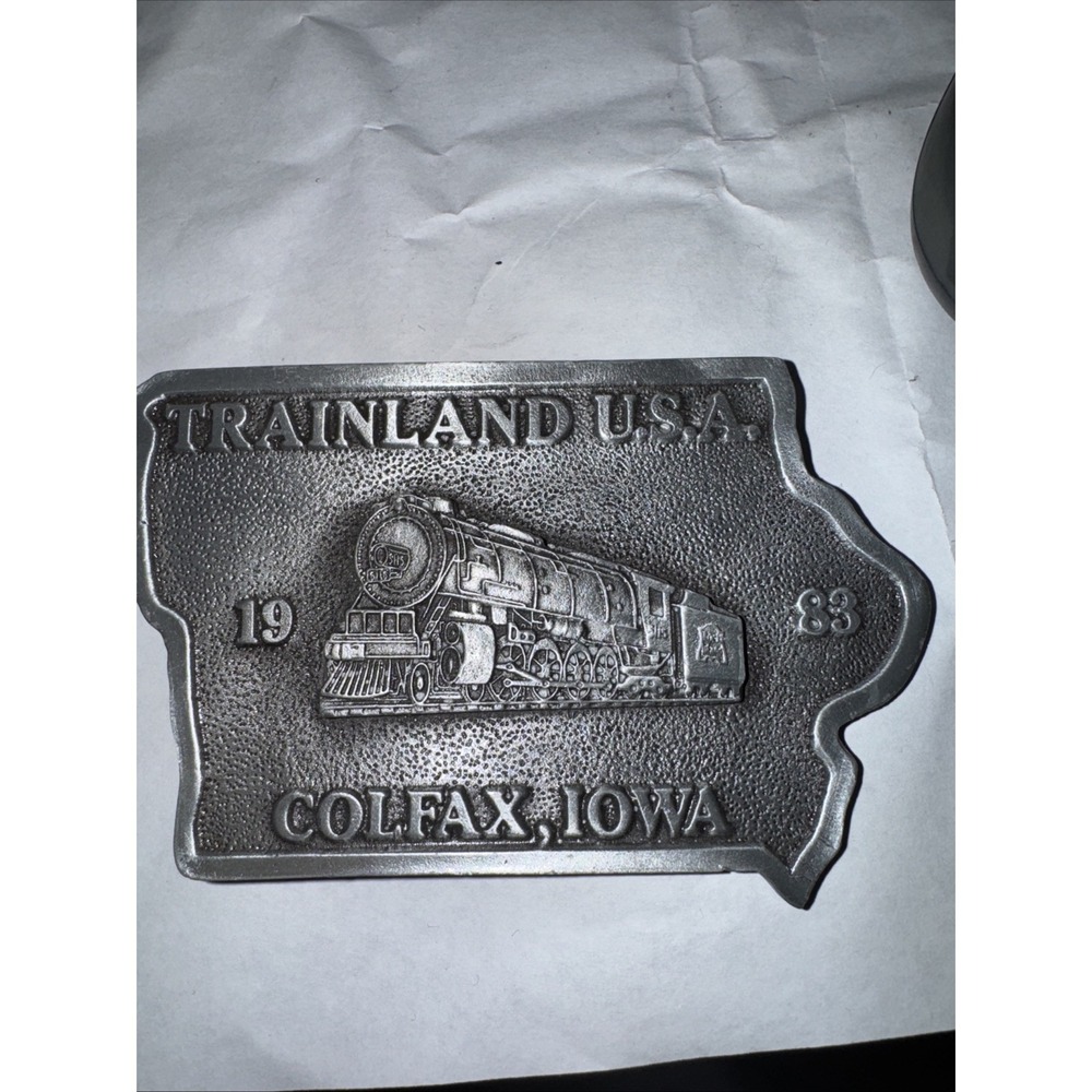 Vintage Rare  Trainland 1983 Locomotive Engine Railroad   Belt BUCKLE